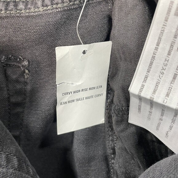 Hollister Curvy Ultra High Rise Mom Jean Women’s 15R Black Gray Stretch Two Tone - Picture 10 of 10